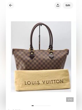 Authentic vintage Louis Vuitton Damier Ebene Saleya MM Tote bag W/O wallet!
